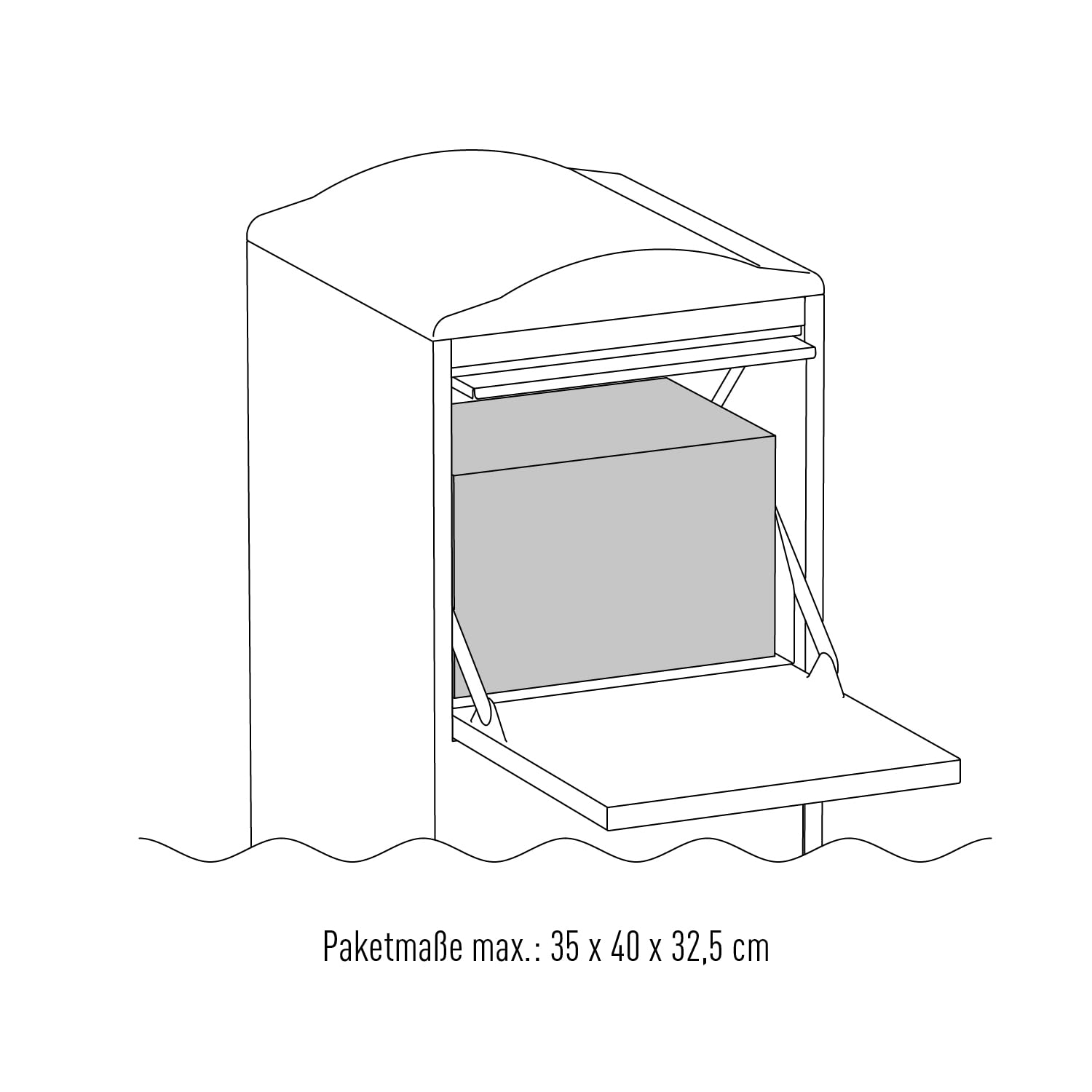 Paketbox Imola in Graphitgrau