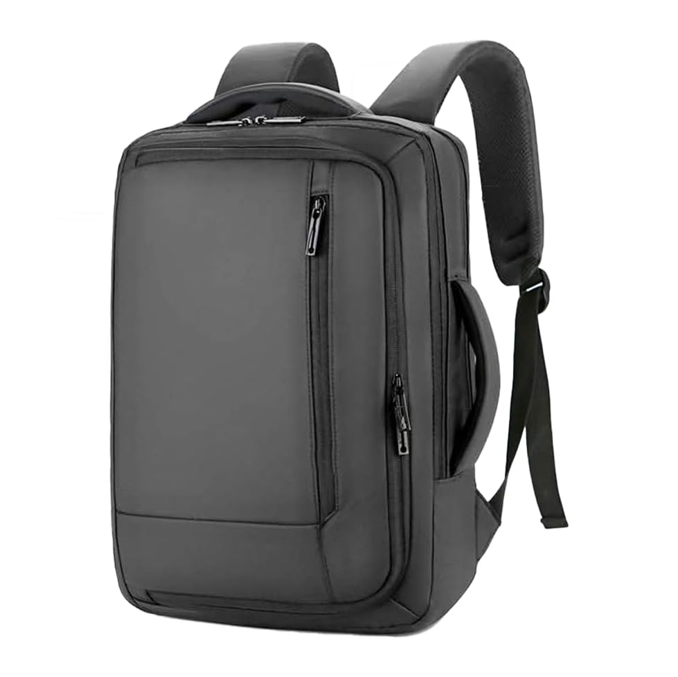 Contacts Convertible Laptop Backpack for Men & Women | 3-in-1 Travel, Business, Handbag | Waterproof, USB Charging, Fits 15.6" Laptop | Anti-Theft, Multi-Compartment Bag