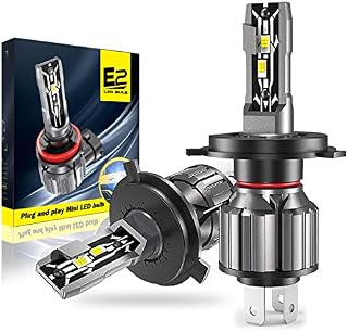 H4 LED Headlight Bulbs, 12V 70W 12000Lumens 6000K Cool White H4 LED Car Headlight Conversion Kit, High/Low Beam Lamps 12V, IP65 Waterproof, Pack of 2
