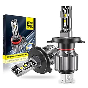 H4 LED Headlight Bulbs, 12V 70W 12000Lumens 6000K Cool White H4 LED Car Headlight Conversion Kit, High/Low Beam Lamps…