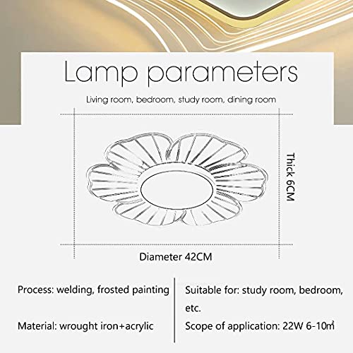 Plafonnier LED dimmable 42cm à télécommande pour salon moderne