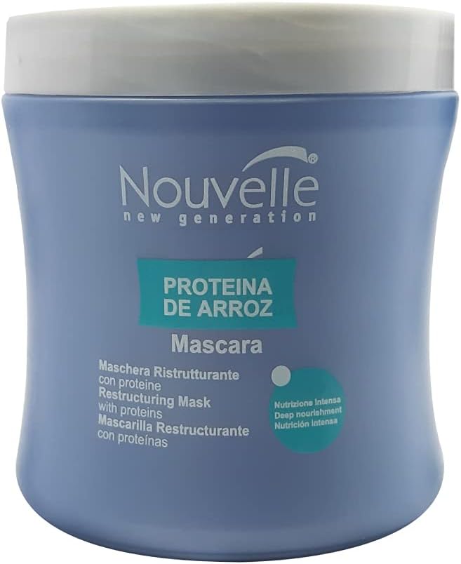 Nouvelle Proteina de Arroz | Restructuring Mask With Proteins Deep Nourishment Mascarilla Reestructurante 16.9oz-500ml