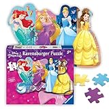 Ravensburger - Disney Pretty Princesses - 24 Piece Jigsaw Floor Puzzle - Belle, Cinderella, Ariel and Rapunzel in Bold, Bright Colors - Premium Quality - Ideal Gift - Screen-Free Fun - Children Age 3+