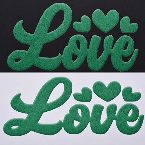 3D Puff Vinyl Heat Transfer For T-Shirts, 12"X6Ft 3D Puffy Htv Iron On Vinyl, Blackish Green 3D Puff Vinyl Heat Transfer Htv Roll For Heat Press Clothing #TOP2