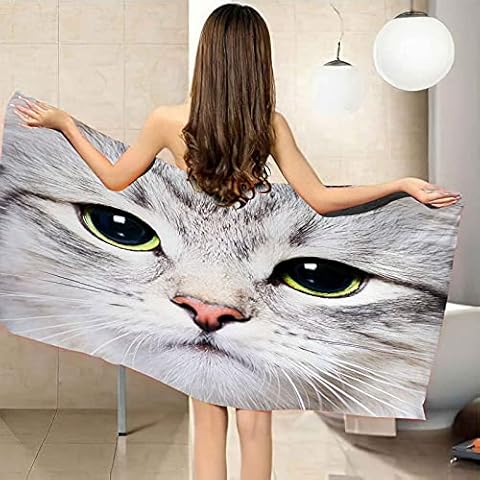 BZGAN Quick Drying Beach Towel XXL Swimming Bath Towel Gym Towel Beach Bath Towel 50X100Cm Cat Absorbent Fitness Camping Outdoor Water Sports Sweat Beach Seat Towel Cover