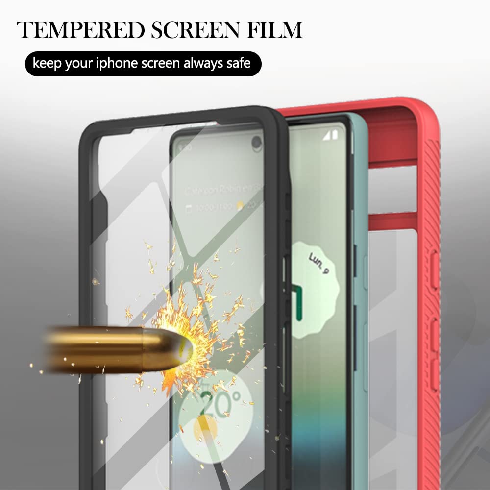 Sawiqpd for Google Pixel 8A 5G Case with Built-in Screen Protector - Image 2