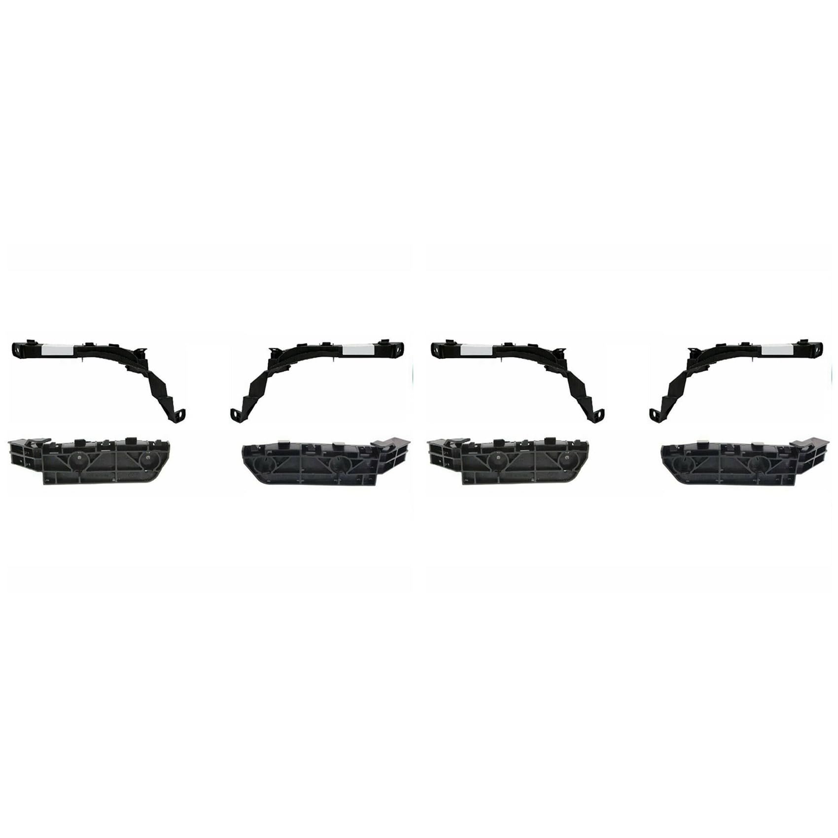 Jnchdghwa Black 8 Pieces Efront Headlights And Bumper Brackets Set For 2007-2011
