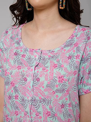 Image of ZELENA Cotton Zipless Maternity Nursing Dress
