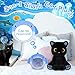 Hagusahuo Shark Plush Stuffed Cat, 8inches Black Cat Plush with Blue Shark Hood Removable, Cute Plushies Kawaii Cat Stuffed Animal Doll Toy Birthday Gifts for Kids Boys Girls