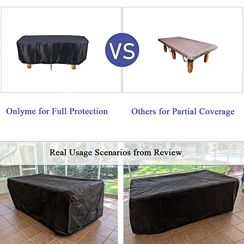 Onlyme Pool Table Cover, 7/8/9 Ft Billiard Table Cover, Waterproof Dustproof Durable Table Cover For Snooker Ping Pong Tennis Table  #TOP6