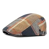 Casquette Plate Homme Béret Chapeau Gatsby Vintage Irlandais Flat Cap pour Automne et Hiv...