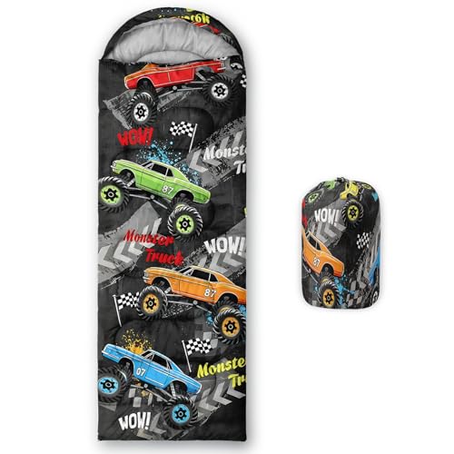 Image of QOOMO Axolotl Cute Camping Sleeping Bags,3 Season Warm & Cool Weather,Lightweight,Waterproof Sleeping Bags for Adults & Kids,Traveling,and Outdoors
