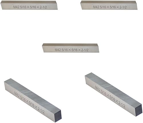5 unidades – 5/16 x 5/16 x 2-1/2 pulgadas M42 de acero cobalto cuadrado herramienta broca torno cortador de mosca molino en blanco