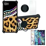 Aroepurt Hülle Für Alcatel A5 LED hülle Kompatibel mit Alcatel A5 LED Hülle Hülle Handyhülle Schutzhülle Cover [Mit 9H Festigkeit HD Schutzfolie] PC + Silikon Ständer IMDH-ZBW
