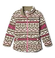 Columbia Youth Girls West Bend Printed Full Zip, Pink Ice Madras, Large