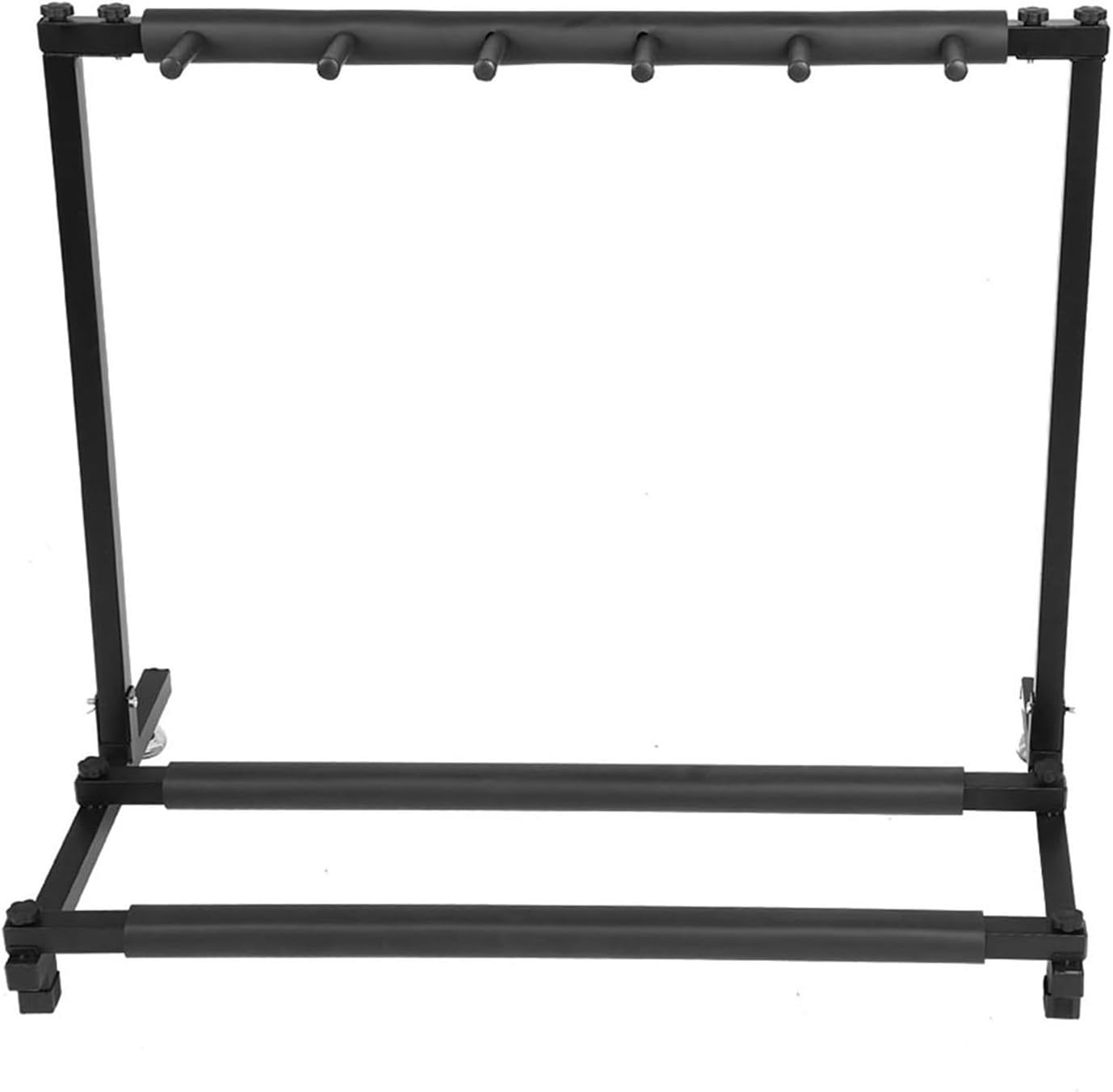 Luqeeg Guitars Display Stand Rack, Iron Construction Solid & Sturdy Multi Guitar Stand Organizer Holder Instrument Accessory for Training Room Store Collector or Any Other Places (5 heads)