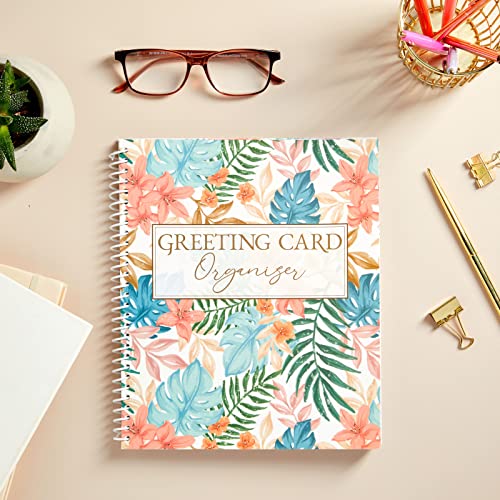 Greeting Card Organizer Book, Remember Special Days Card Holder (10 x 8.5 In)