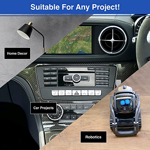 Duco USA-Made ABS Plastic Sheet 1/8 Inch Thick 12" x 12" - 1 Pack of Black Thermoplastic Panels - Textured, Heat Moldable ABS Board for DIY, Car Interiors, Crafts, and More