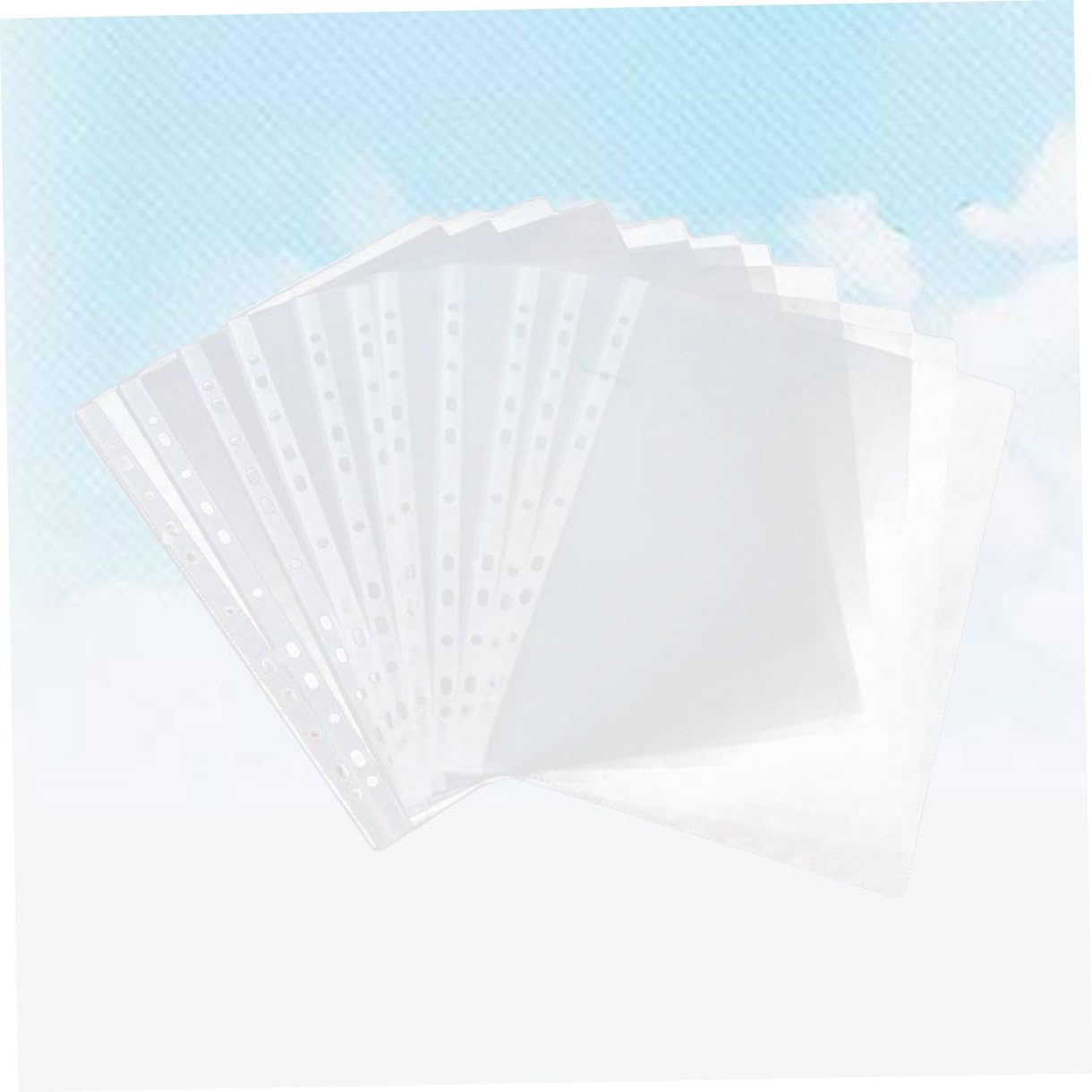 A4 Klarsichthülle 100 Stück 11-loch Pvc Transparent für Ordner