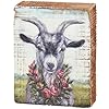 Primitives by Kathy Home Decor Block Sign Floral Goat