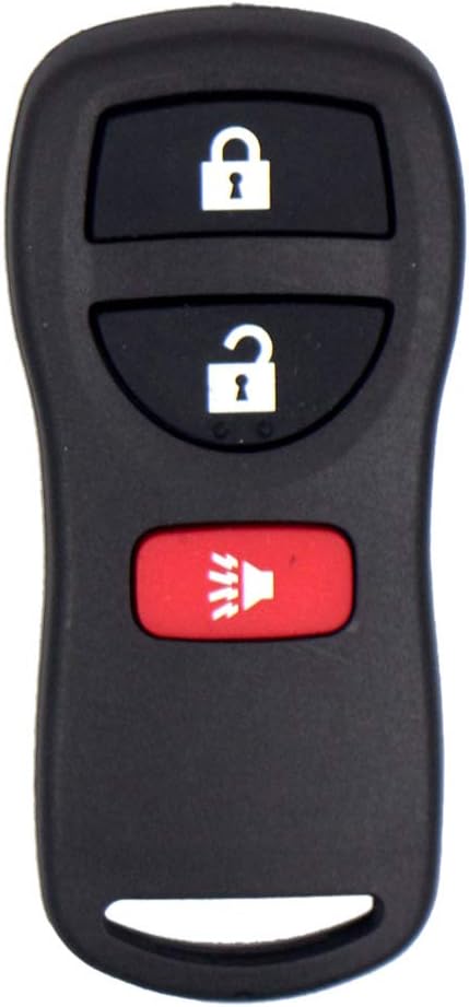KEMANI Car Key Case for 2004-2009 Nissan Quest 5 Button Keyless Remote Entry Fob Shell with Button pad Replacement