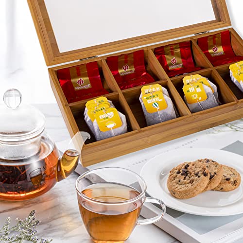 WoodLuv, portaoggetti per bustine di tè, 8 vani
