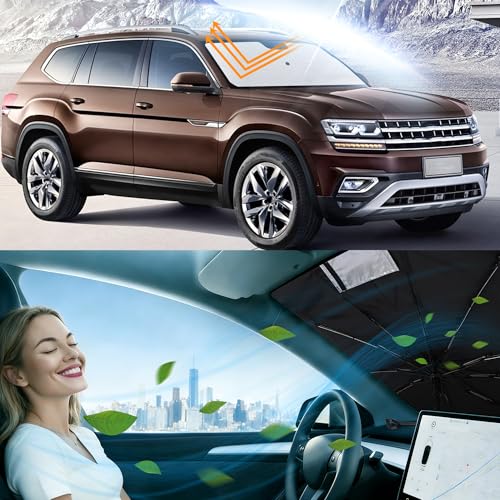 Image of Windshield Sun Shade Umbrella for 2018-2026 Volkswagen Atlas Cross Sport
