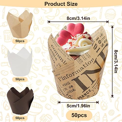 PBUSPU 200 Pcs Pirottini di Carta Tulipani