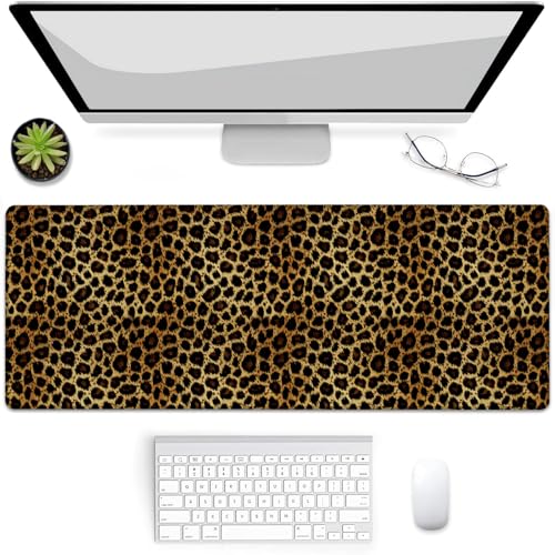 Tapis de souris de jeu léopard en caoutchouc premium pour bureau élégant