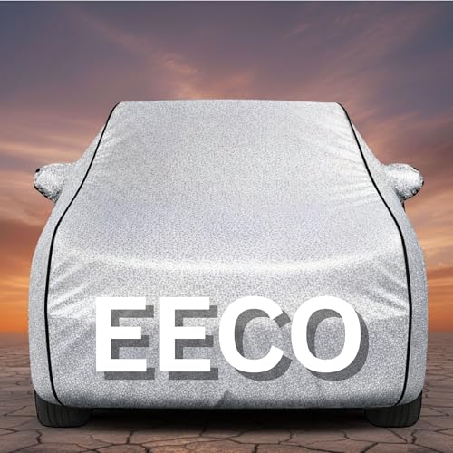 Image of Premium Silver Series 100% Waterproof Car Body Cover for Eeco Cover (All Models) with Mirror Pockets | Triple Stitched, Elastic, Custom Fit, Heat Resistant, Anti-Dust, All-Weather Cover