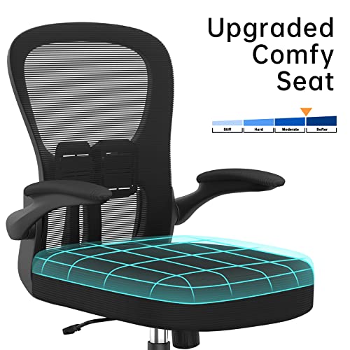 Yonisee Desk Chair - Ergonomic Office Chair Swivel Computer Chair With Flip-Up Armrest, Adjustable Lumbar Support, Height Tilting Adjustment, Home Office Desk Chairs Mesh Task Rocking Executive Chair #TOP3