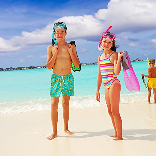 Cozople Boys Banana Swim Trunks Quick Dry Beach Board Shorts Soft Drawstring Elastic Waist Surf Swimsuit Casual Sports Running Shorts For Youth Kids Size 10-12 #TOP2