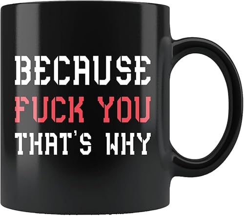 UJNBHY New Ceramic Coffee Mug Because Fuck You That s