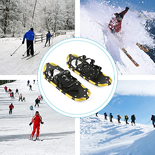 Lixada Aluminum Snow Shoes with Adjustable Poles, Comfortable Fit with Adjustable Straps for Men and Women for Hiking and Snow Activities (30inch)