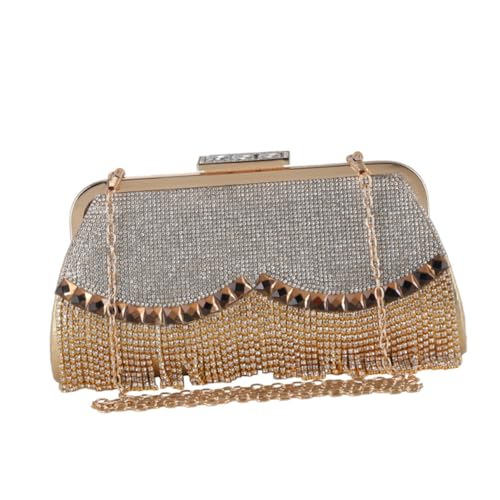 Pochette chic fait main en or pour mariage et banquet élégant