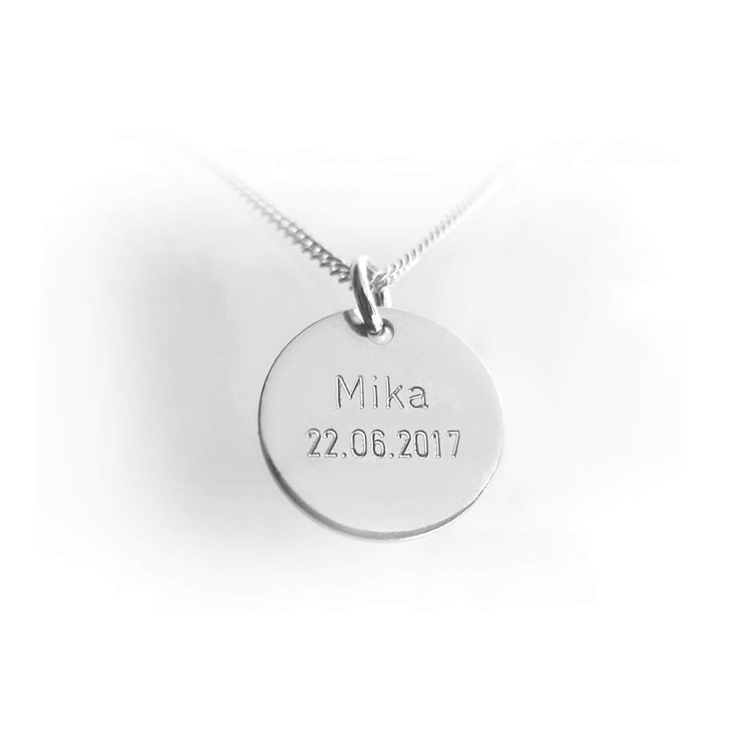 Personalisierte Kette mit Gravur, 925 Silber oder Vergoldet