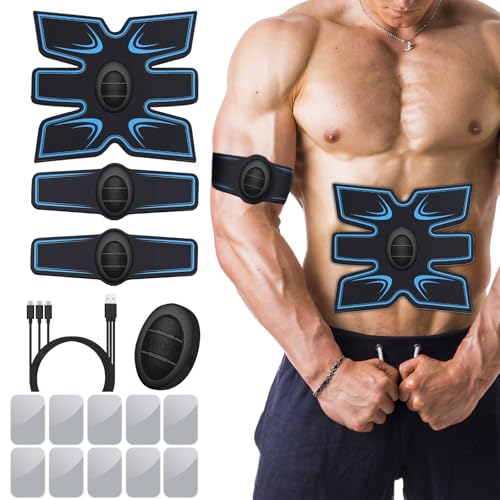 Tactical x abs Stimulator Abdominal, TENS Unit Electronic Muscle Stimulator for Muscle Growth, Vital Flex Core Ab Stimulator Military Grade for Abdomen/Arm/Leg Toner, Home Gym Device Women Men