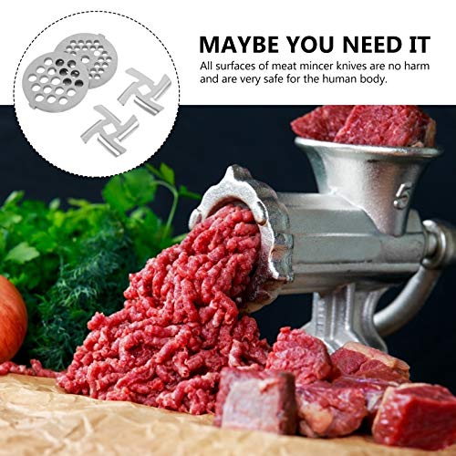 UPKOCH 4Pcs Placa Discos para Picadora de Alimentos Moedor De Carne Em Aço Inoxidável Moedor de Carn