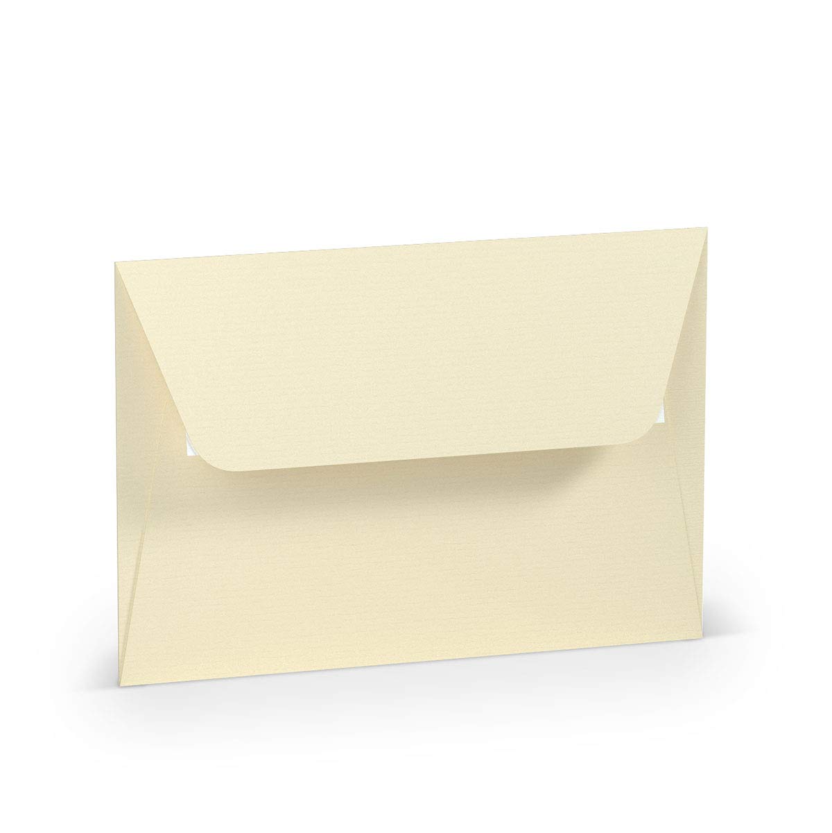 PAPERADO 200 Briefumschläge DIN C6 Haftklebung mit Seidenfutter Chamois gerippt Creme Beige - 100 g/m² Kuvert ohne Fenster 11,4 x 16,2 cm - Umschläge mit breiter Verschlussklappe