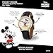 DISNEY Mickey Moving Hands Watch - Vintage Mickey Mouse Watch for Men - 90s Mouse Watches - Classic Men’s Toys - Retro Style - Gold Case - Black Leather Strap