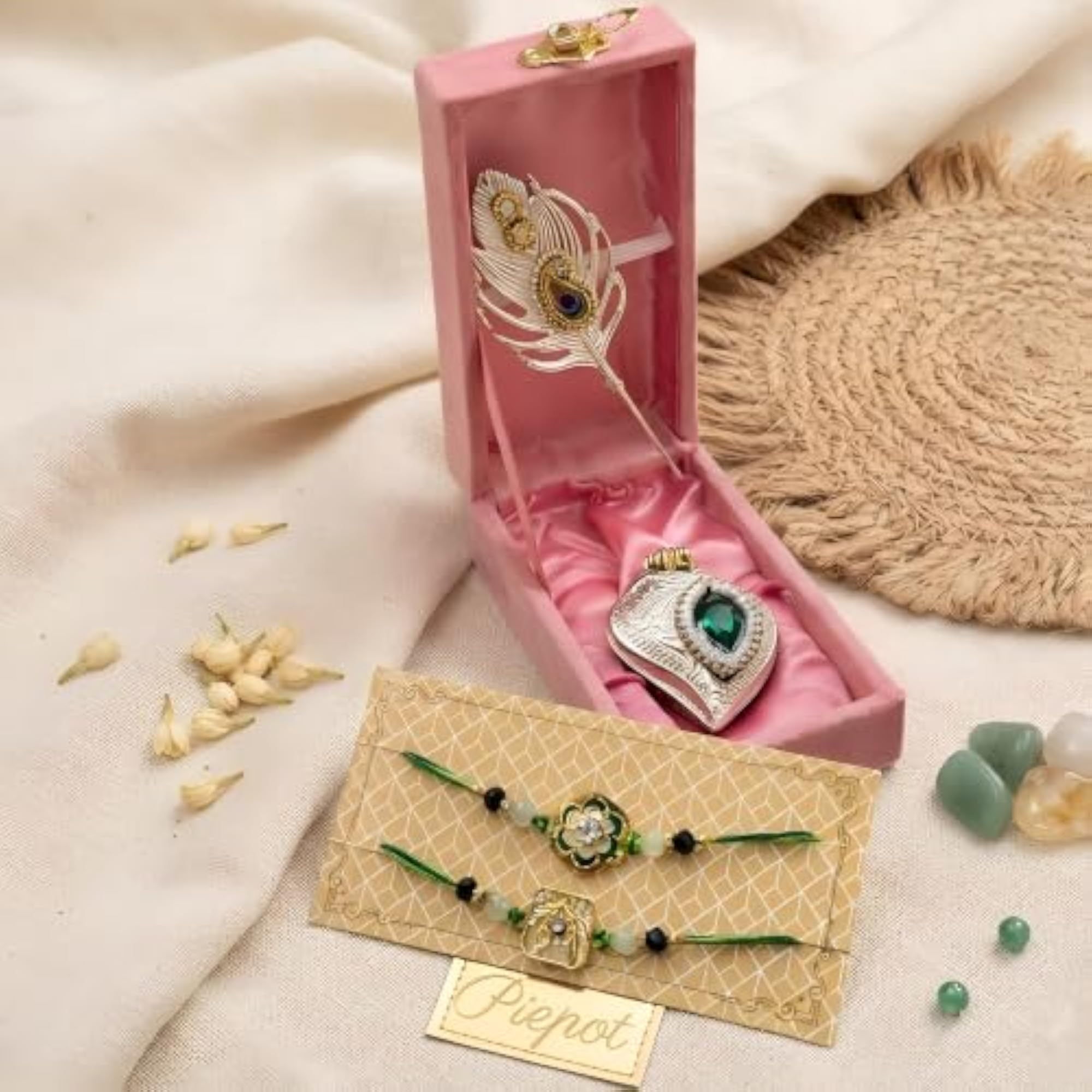 Rakhi & Gift Combo Set for Brother with Designer Evil Eye Rakhi