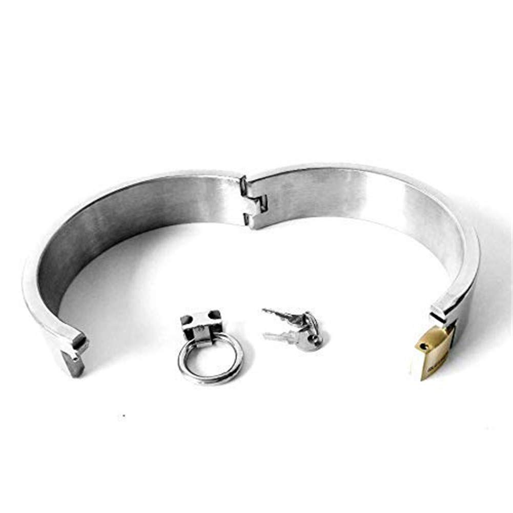 La Tortura De Esclavos Collar Metálico Fetichistas Bondage Slave Fetiche De Acero Inoxidable Collar Juguetes Sexuales Erótica,Para Los Accesorios Sexuales Parejas De Adultos Para Las Mujeres,M
