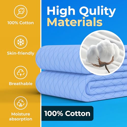 Image of GREEN LIFESTYLE Washable Underpads - Large Bed Pads for use as Incontinence Bed Pads, Reusable Pet Pads, Great for Dogs, Cats, Bunny, Seniors Bed Pad (Pack of 8 - 34x36)