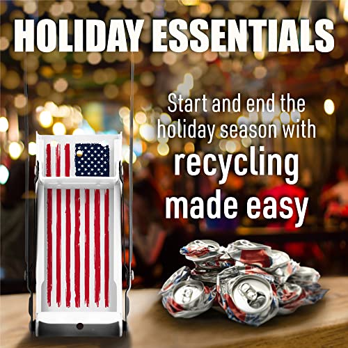 Mckay 16 Oz. Metal Can Crusher, Heavy-Duty Wall-Mounted Smasher For Aluminum Seltzer, Soda, Beer Cans And Bottles For Recycling - American Flag #TOP1