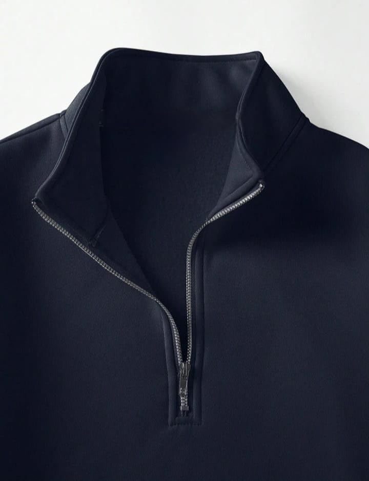 Image of Mack Jonney Women's Fleece Half-Zip High Neck Sweatshirt | Warm & Stylish Winter Wear -M4746