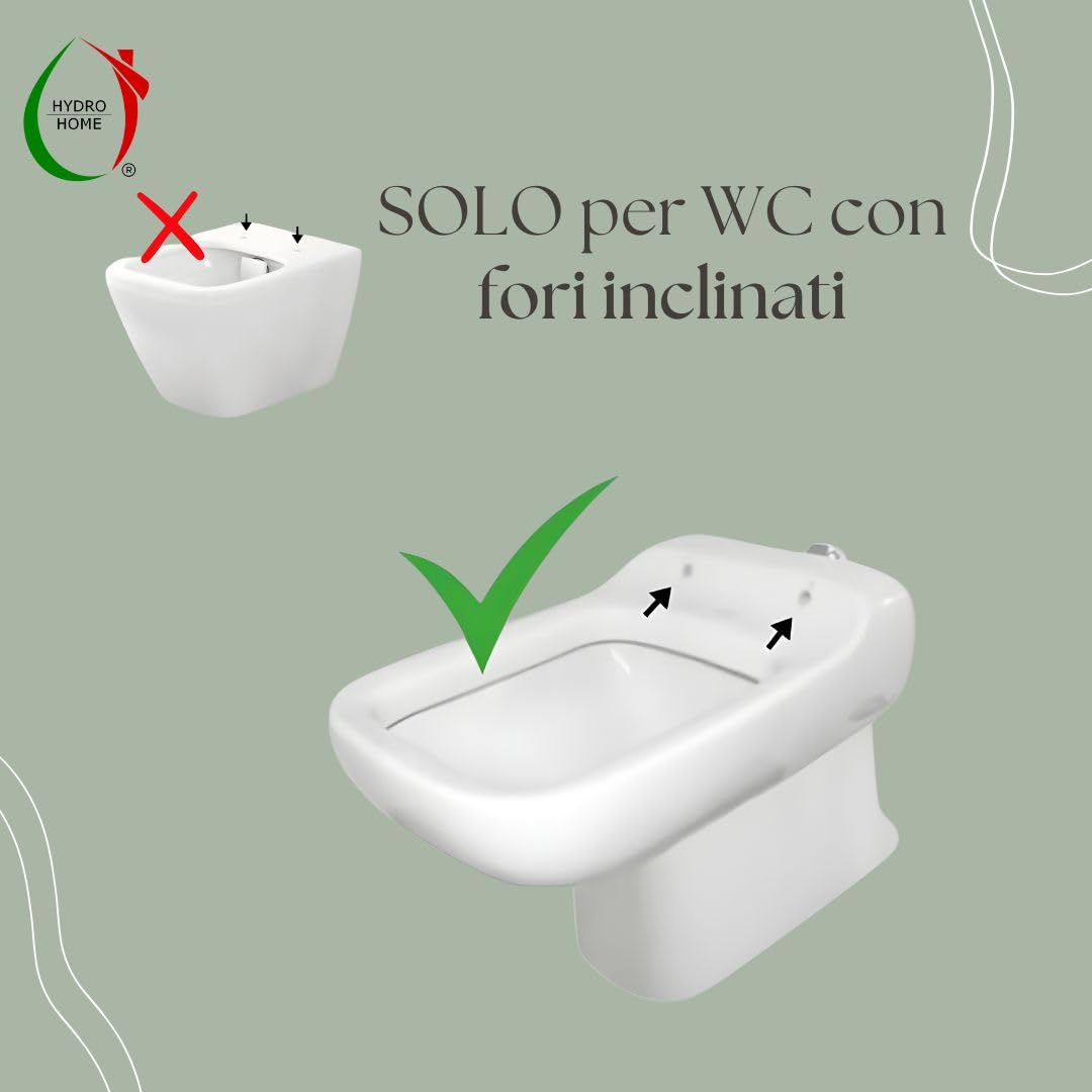 HYDRO HOME Copriwater Compatibile con Ideal standard CONCA, Tavoletta WC in legno verniciato, cerniere incluse, Sedile WC Resistente, Chiusura Classica, Montaggio rapido (BIANCO EUR)