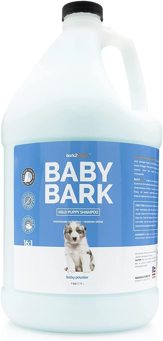 Bark2Basics Baby Bark Puppy Shampoo for Dogs, Gallon - Naturally Derived Ingredients, Formulated for Puppies, Professional Grooming…