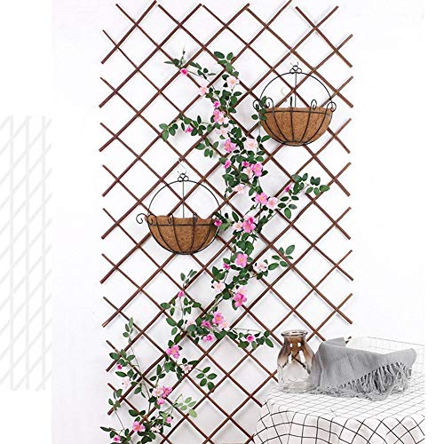 Weidenrankgitter Spalier, Ausziehbar - Holz Rankhilfe Gitter Wand, Dauerhaft Weide Spalier, Höhe 40cm/70cm, Rankhilfe Für Kletterpflanzen, Rankgitter Rankleiter, Natürliches Retro