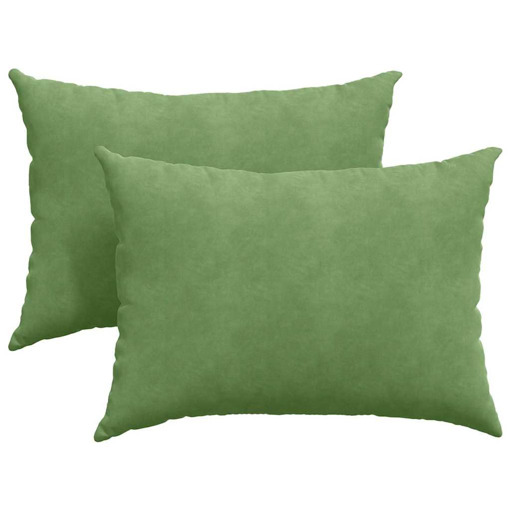 Cojín de asiento de 70 x 50 cm, de pana verde claro, juego de 2 cojines para sofá extraíbles con cremallera, relleno de poliéster, diseño moderno para salón, dormitorio, oficina