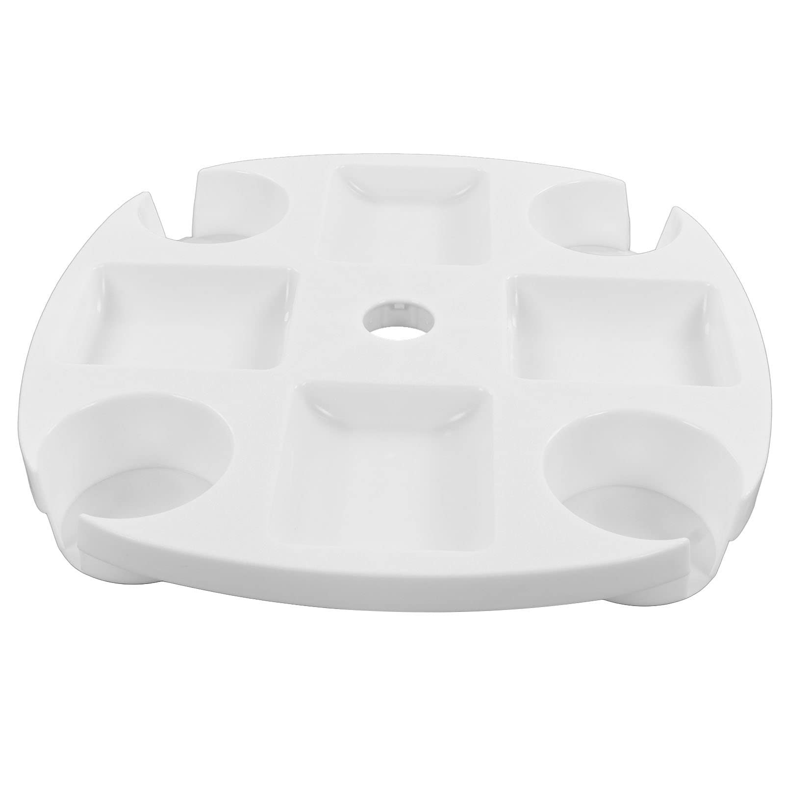 Bandeja de Mesa para sombrilla de Playa, 4 portavasos, Mesa de plástico para sombrilla de Playa, Soportes para sombrilla de Playa, Mesa para Poste de sombrilla, Bandeja para